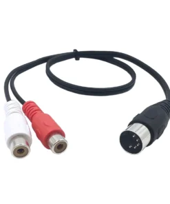 Alternative view of Din 5 Pin Male to 2 RCA Female Professional Grade Audio Cable