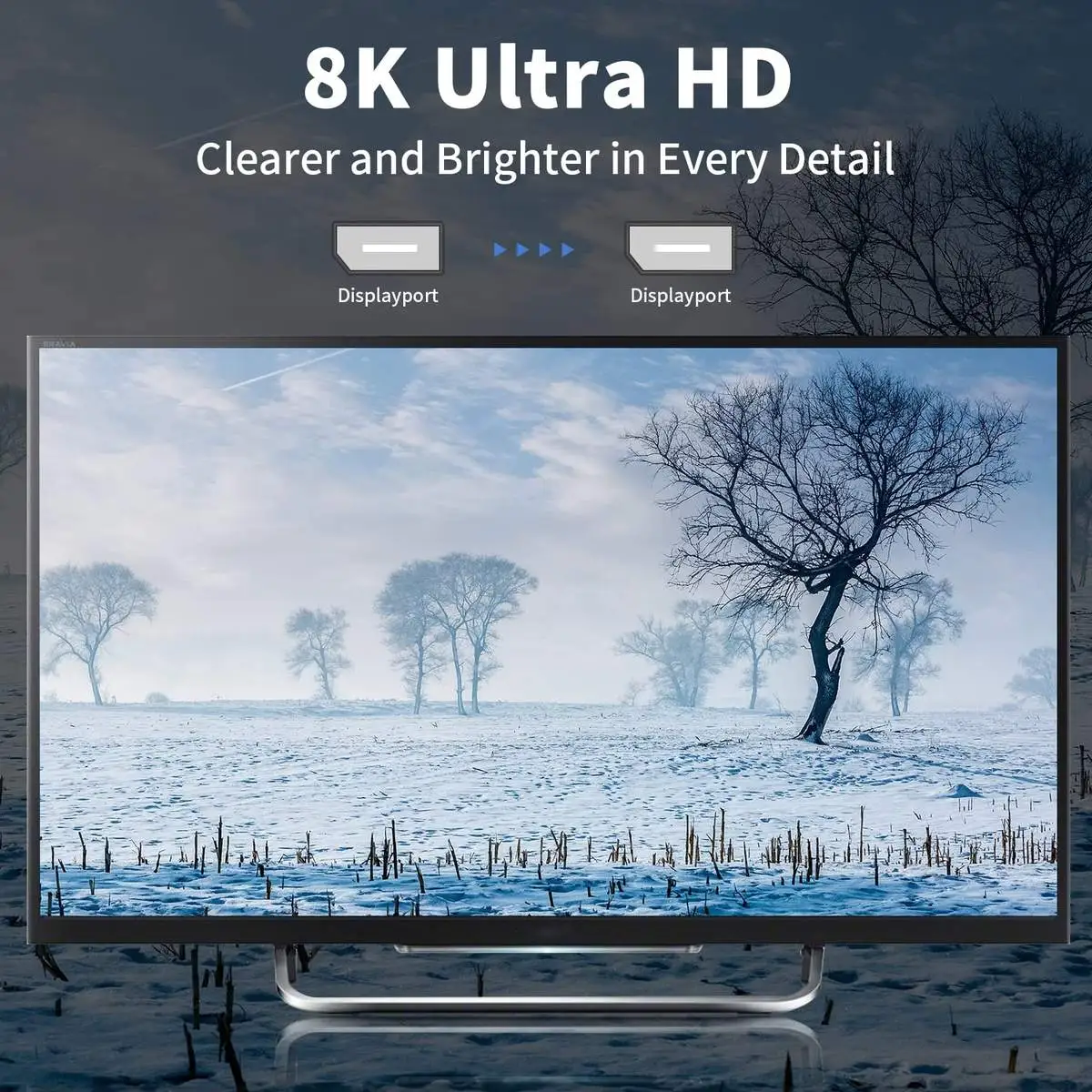 DisplayPort 1.4 Cable, 90 Degree Displayport DP 1.4 Male to Female Extender Ultra Extension Cable - Image 5