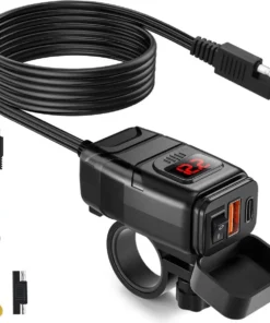 Dual USB Type C Charge 3.0 Motorcycle USB Charger with Switch