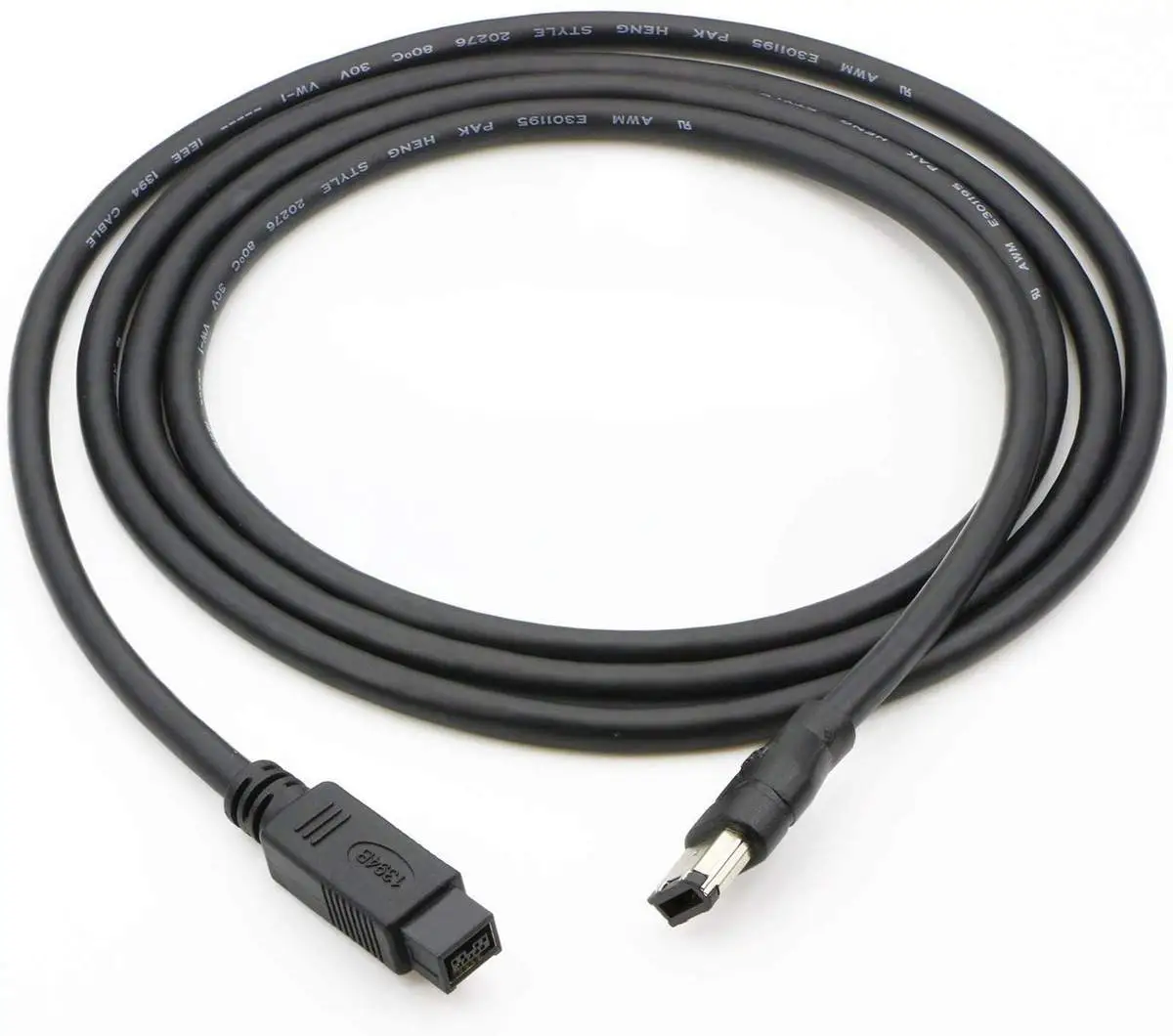 FireWire 800 to 400 9 to 6 Pin Cable (9pin 6pin) 6FT, IEEE 1394 Firewire 800 9-pin/6-pin Cable - Image 3