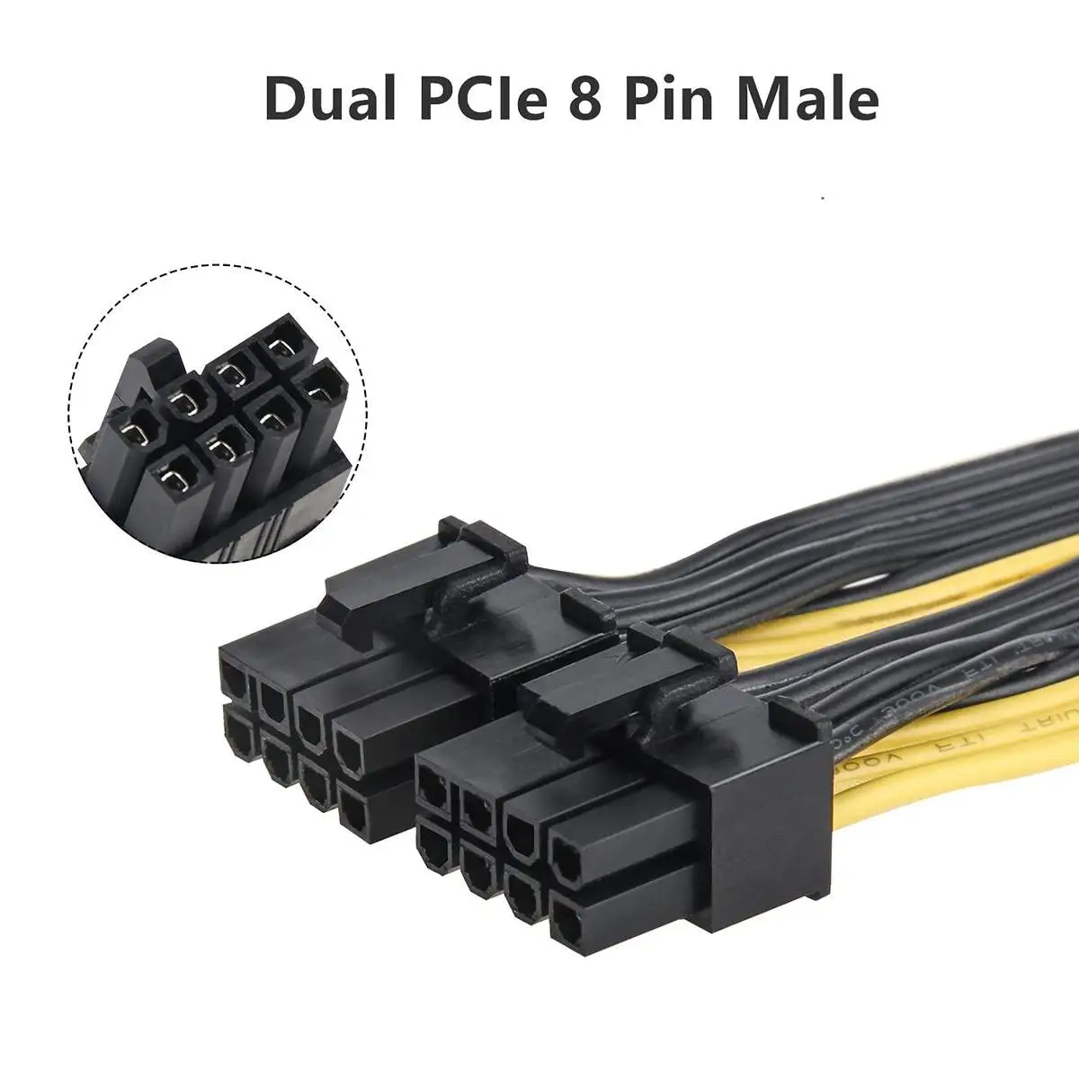 GPU VGA PCIe 8 Pin Female to 2 X 8 Pin Male PCI Express Power Supply Adapter Y-Splitter Cable - Image 2