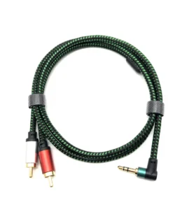 Hi-Fi Sound Nylon Braided 3.5mm to 2-Male RCA Stereo Splitter Cable