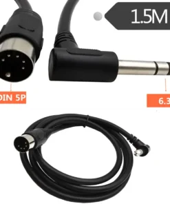 MIDI Din 5Pin Male to Monoprice 6.35mm (1/4 Inch) Male TRS Stereo Audio Cable