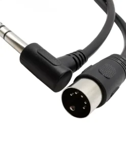 Alternative view of MIDI Din 5Pin Male to Monoprice 6.35mm (1/4 Inch) Male TRS Stereo Audio Cable