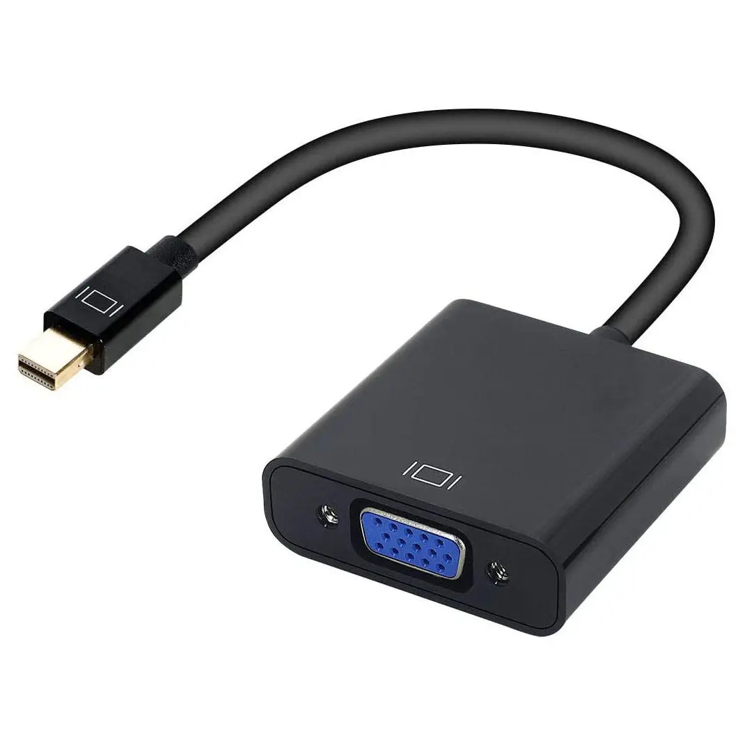 Mini DP Display Port to VGA (Thunderbolt Compatible) Male to Female Adapter