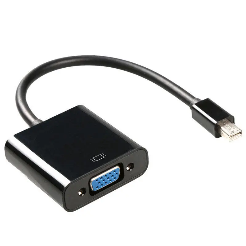 Mini DP to VGA Adapter Cable Mini Displayport Thunderbolt to VGA D-Sub Converter 1080P Cables