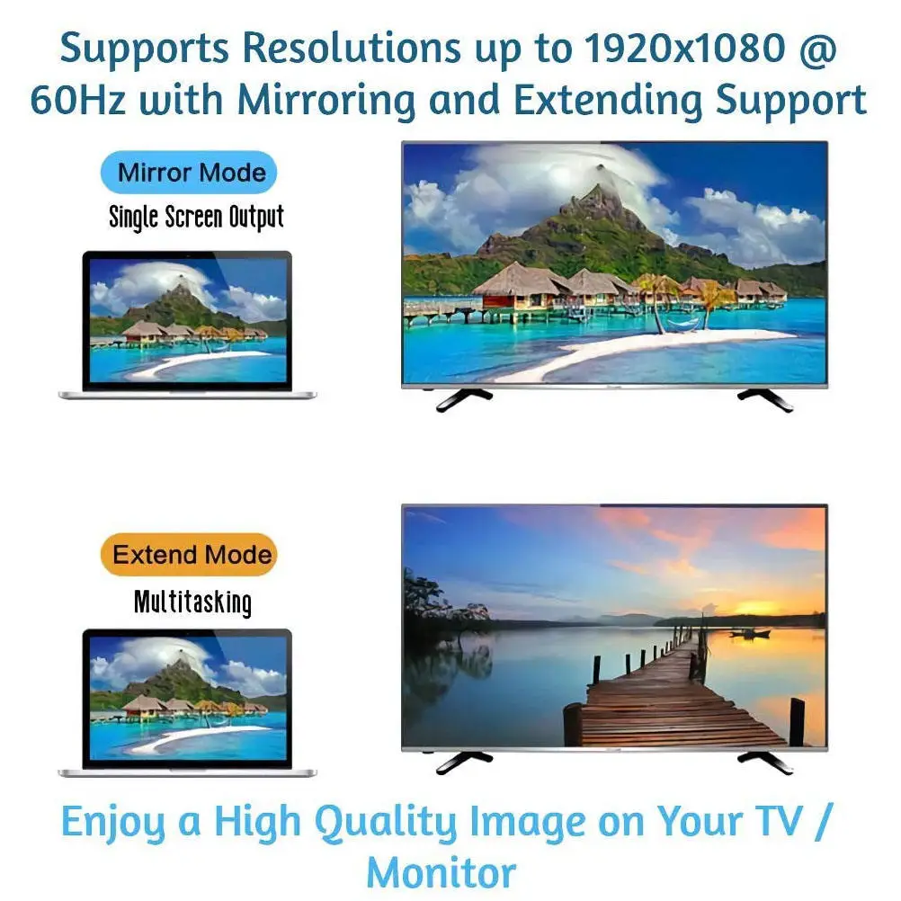 Mini DP to VGA Adapter Cable Mini Displayport Thunderbolt to VGA D-Sub Converter 1080P Cables - Image 4