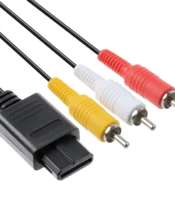 Alternative view of N64 AV Cable Composite Retro TV Audio Video Standard Cords Wire Cable