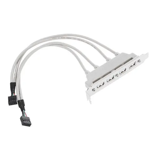 PCI Cable, Motherboard 9 Pin Header to 4Port USB 2.0 Female Cable - Image 2