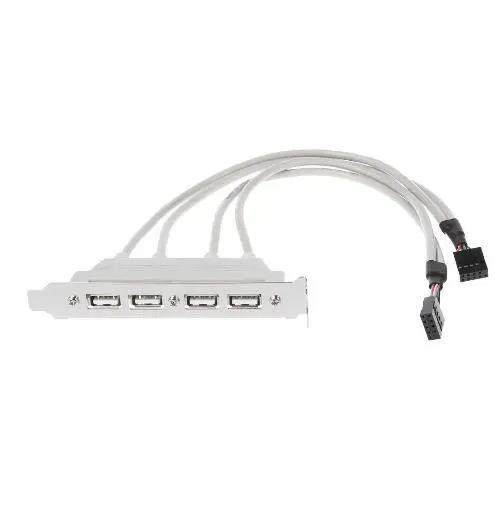 PCI Cable, Motherboard 9 Pin Header to 4Port USB 2.0 Female Cable - Image 3