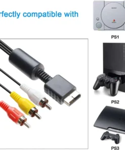 Alternative view of PS to 3 RCA Game Console Component Accessories Connection AV Audio Video Cable