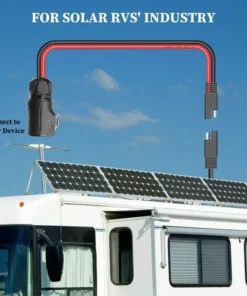 Alternative view of Power Industrial Circular Connector 10AWG 2 Pin to SAE Adapter Cable