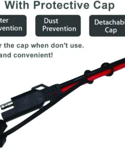 Alternative view of SAE Connection Lead Cable, SAE to O Ring Terminal Harness Wire 2 Pin Lug Cable