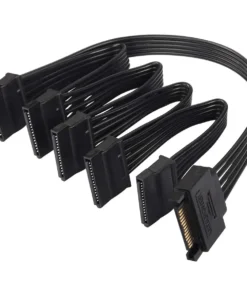 SATA Power Splitter Cable, 15Pin SATA Male to 5 SATA Female Power Extension Hard Drive Cable