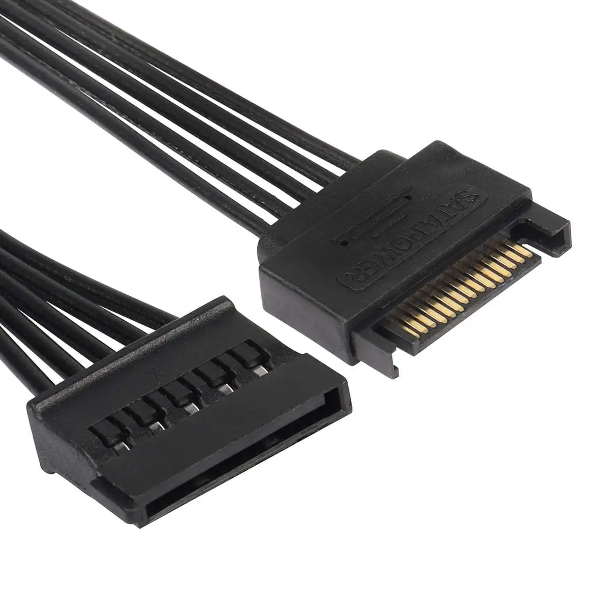 SATA Power Splitter Cable, 15Pin SATA Male to 5 SATA Female Power Extension Hard Drive Cable - Image 2