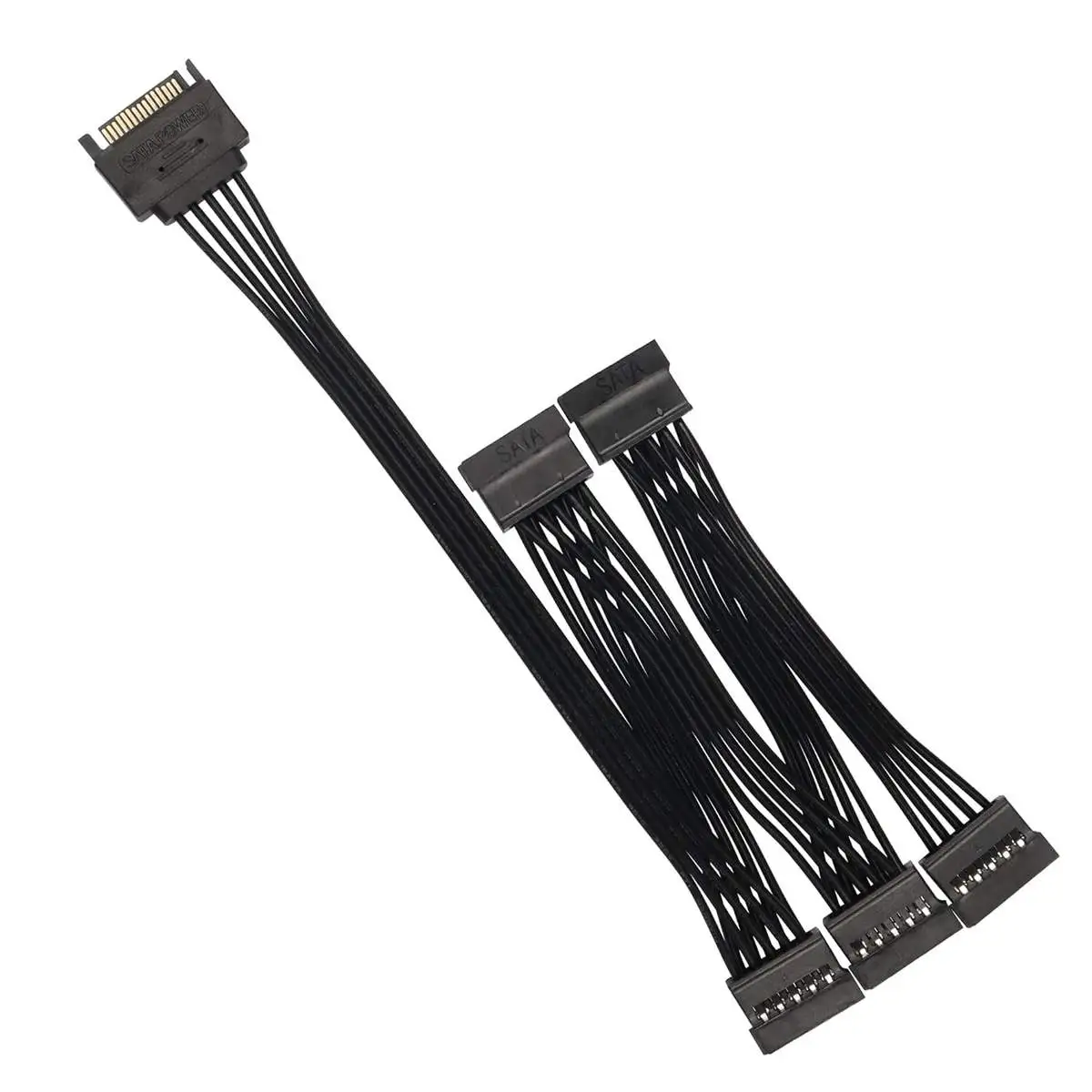 SATA Power Splitter Cable, 15Pin SATA Male to 5 SATA Female Power Extension Hard Drive Cable - Image 4