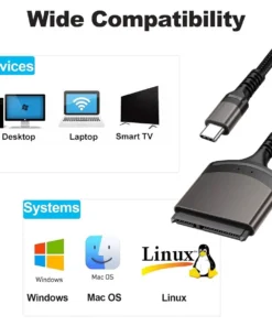 Alternative view of SATA to USB C Cable, Type-C 3.1 to 2.5" SATA III Hard Driver Adapter
