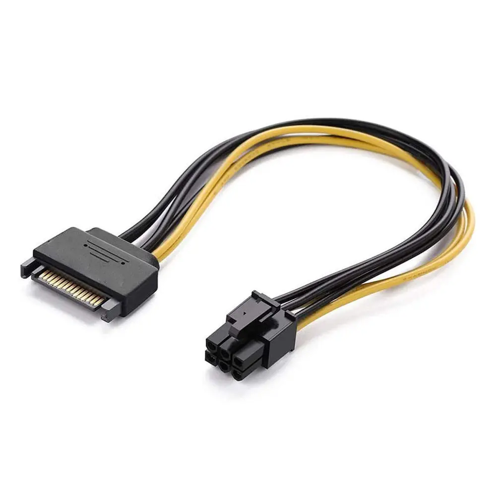 Serial ATA 15 Pin to 6 Pin PCI-Express Graphics Video Card Power Adapter Cable - Image 4