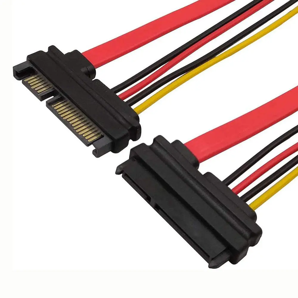 Serial ATA Extension Cable, Serial ATA III 3.0 22 Pin (7+15) Serial ATA Male to Female Data Power Cable - Image 2