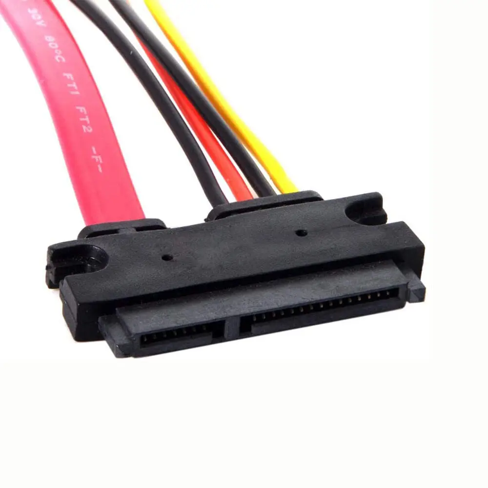 Serial ATA Extension Cable, Serial ATA III 3.0 22 Pin (7+15) Serial ATA Male to Female Data Power Cable - Image 4