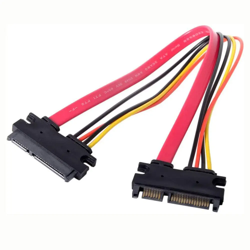 Serial ATA Extension Cable, Serial ATA III 3.0 22 Pin (7+15) Serial ATA Male to Female Data Power Cable - Image 3