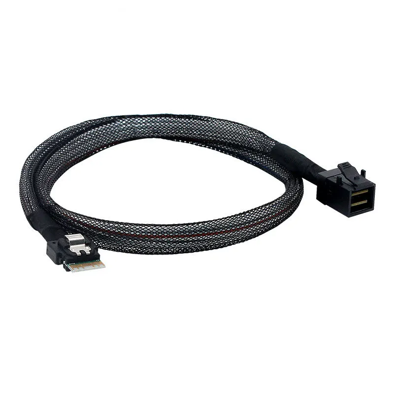 Slim SAS4.0 SFF-8654 4i 38pin Host to Hard Disk Mini SAS SFF-8643 36pin Target Cable
