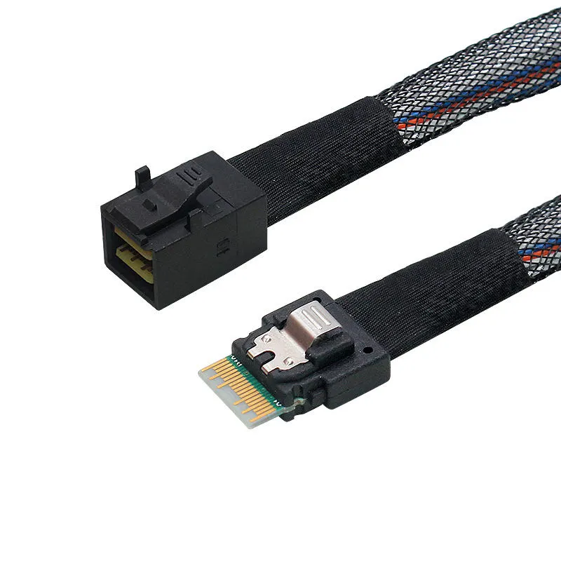 Slim SAS4.0 SFF-8654 4i 38pin Host to Hard Disk Mini SAS SFF-8643 36pin Target Cable - Image 4