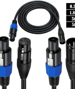 Speakon to XLR Cable Audio Jack Speakon Plug Male to XLR 3Pin Female Speaker Extension Cable