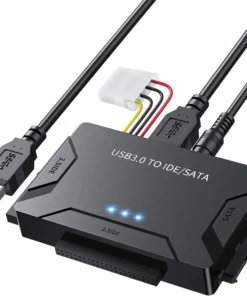 USB 3.0 to IDE and SATA Adapter, External Hard Drive Reader Ultra Recovery Converter