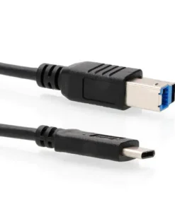 Alternative view of USB 3.1 Type C USB-C Connector to USB Standard B Male Data Cable