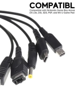 Alternative view of USB 5 in 1 Cable for Nintendo DS / GBA SP / DSi / 3DS / 2DS / Sony PSP / Wii U Game Pad