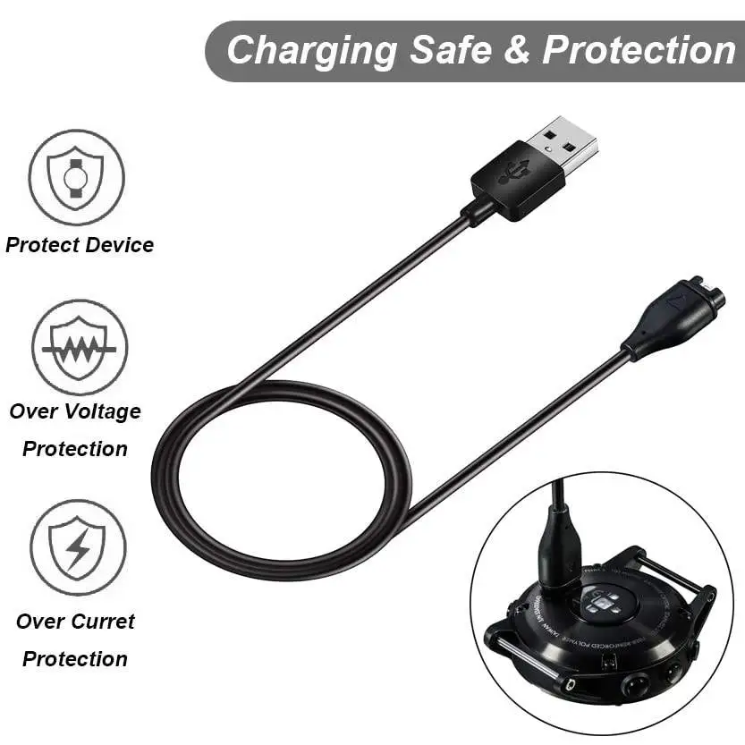USB Charger for Garmin Fenix, Forerunner Music, Approach, Vivoactive, Instinct, Venu - Image 5