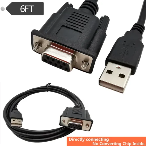 USB to RS-232 DB9 Female Serial Adapter Cable
