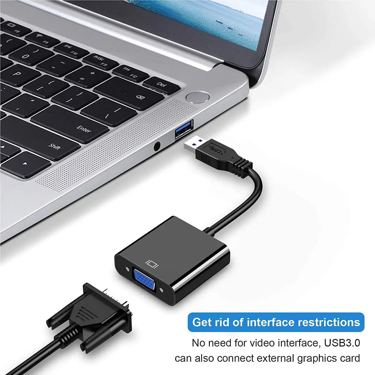 USB to VGA Adapter, External Video Card Multi Display Converter - Image 4