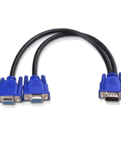 VGA 15Pin Male to Dual 15Pin Female Cable VGA Splitter Cable