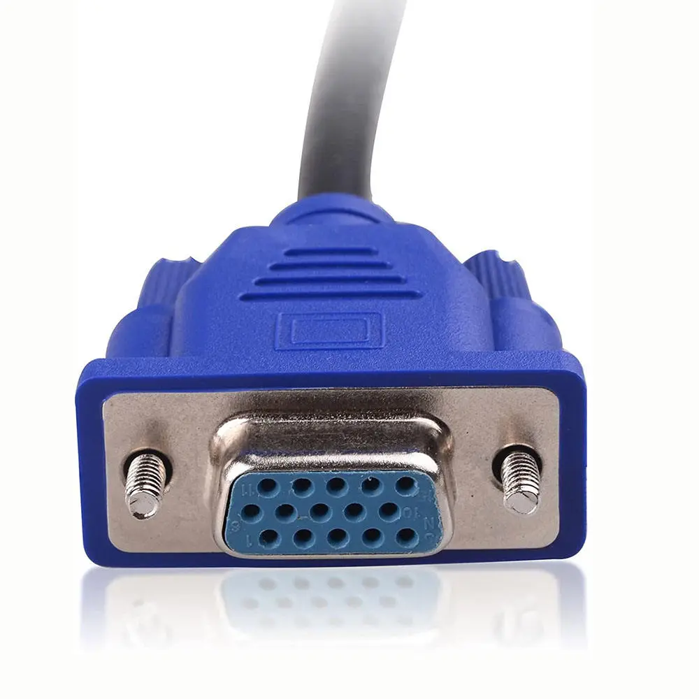 VGA 15Pin Male to Dual 15Pin Female Cable VGA Splitter Cable - Image 3