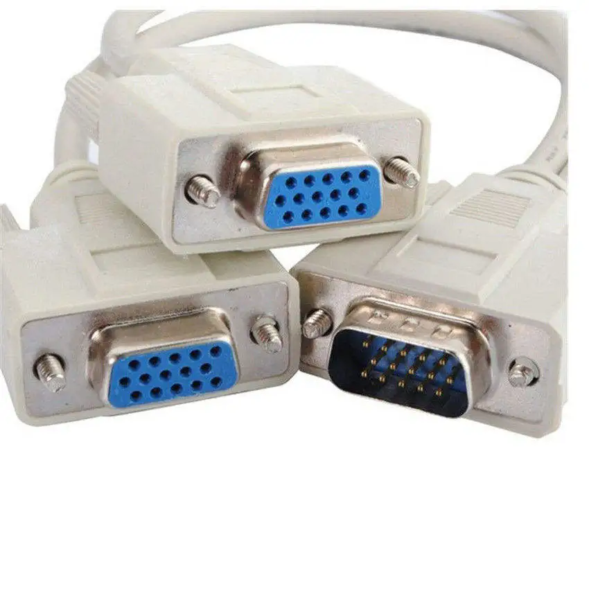 VGA Male to 2 Female Y Splitter Cable - Image 5