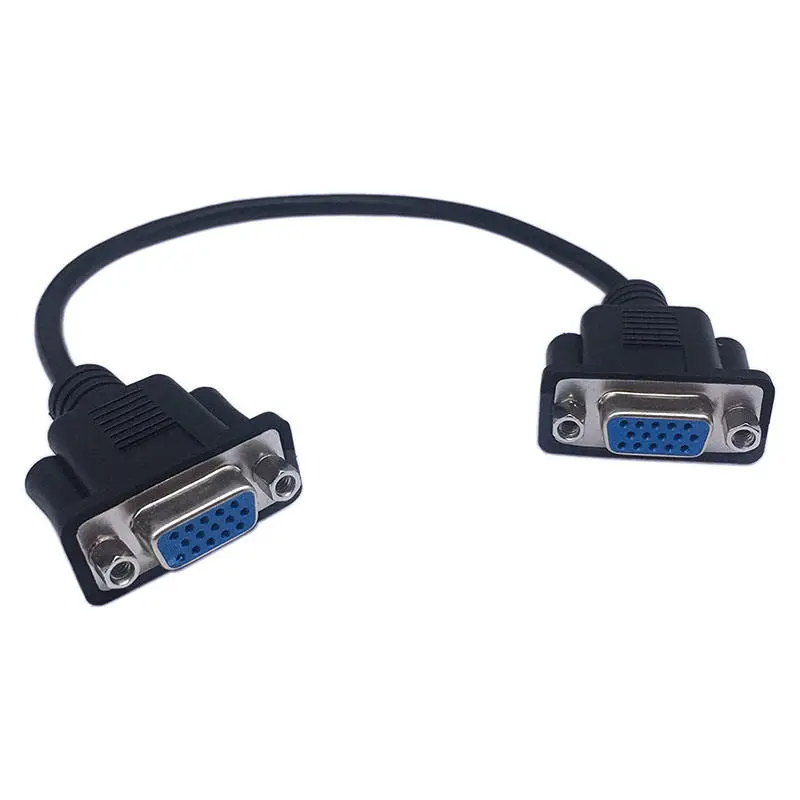 VGA SVGA 15 Pin HD15 Female to Female Gender Changer Adapter Extension Video Monitor Cable