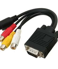 VGA to RCA Cable, VGA to S-Video 3 RCA Composite AV Converter Adapter Cable