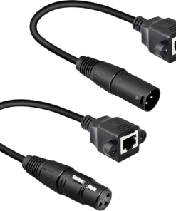 XLR to RJ45 Female Adapter Cable, XLR Male to RJ45 Network Connector
