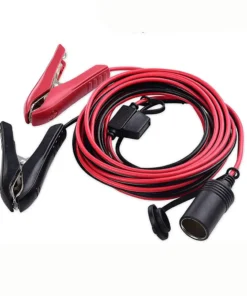 12V Car Battery Clips Clamp to Car Power Adapter Plug Socket Cord