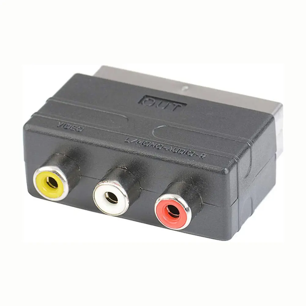 20 Pin SCART to 3 RCA Audio Video AV Input Port Converter