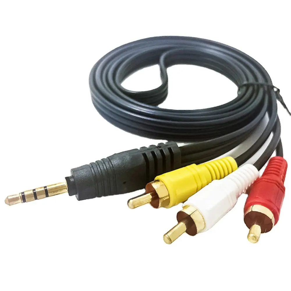 3.5 mm to 3 RCA Cable Male AV Cable Auxiliary Stereo Cord Standard Converter Wire - Image 2