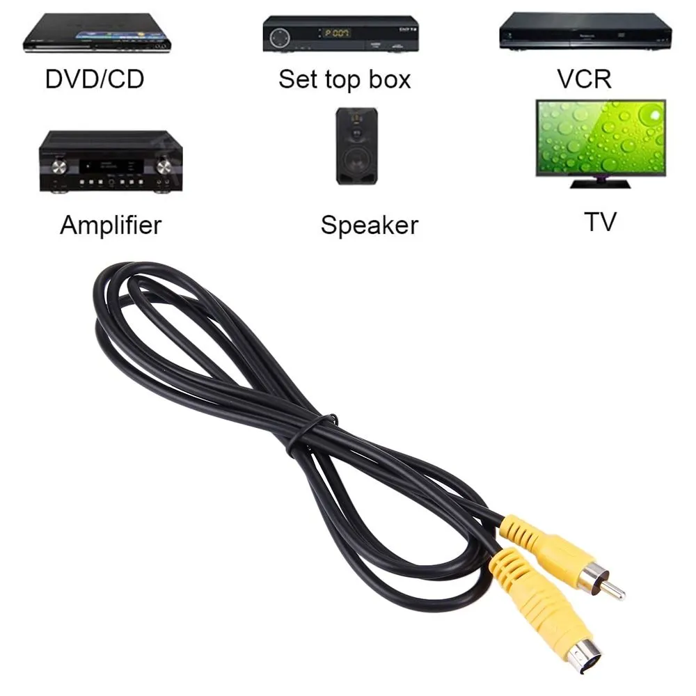 4 Pin S-VIDEO TV to RCA AV Converter Adapter Cable - Image 4