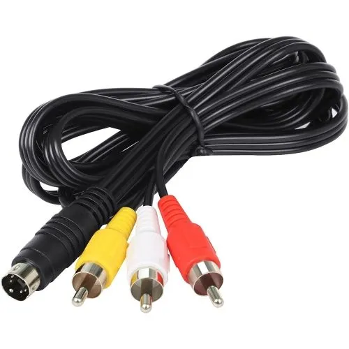 4 Pin S-Video to 3 RCA AV TV Male Cable Converter Adapter - Image 2