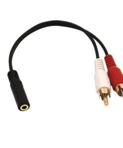 AUX 3.5mm Female to 2 RCA Male Stereo Audio Y Splitter Cable
