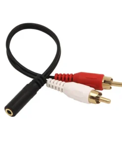Alternative view of AUX 3.5mm Female to 2 RCA Male Stereo Audio Y Splitter Cable
