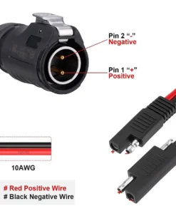 Alternative view of Camper Plug Power Industrial Circular to SAE Adapter Solar Cable