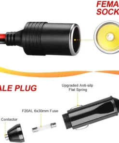 Alternative view of Car Cigarette Lighter Splitter, 1 to 4 12V 24V Power Charger 4 Way Socket Splitter