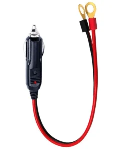Cigarette Male Lighter to O Ring Terminal Harness Extension Cable